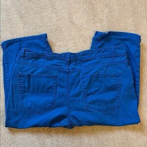 Faded Glory Blue Cotton Blend Capri